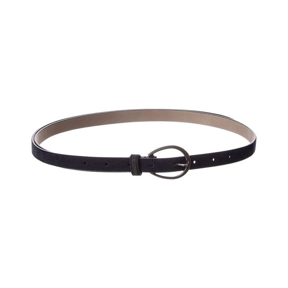 Brunello Cucinelli Suede Belt, Blue